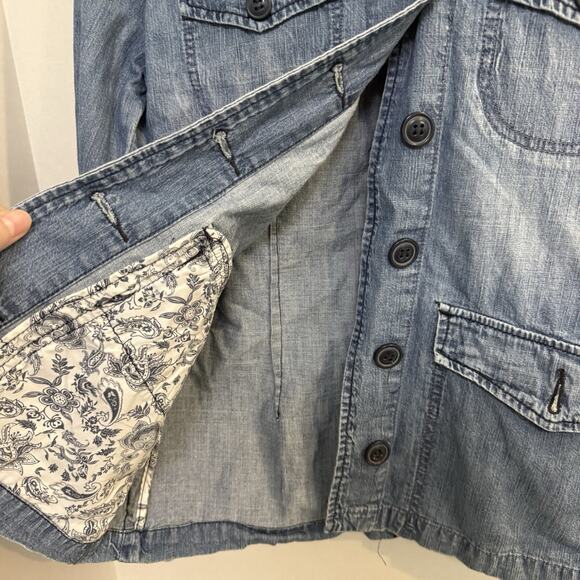 Lucky Brand Outdoor And Utility Women’s Denim Coat Size S No.‎ 80318 Lightweight - Picture 3 of 11